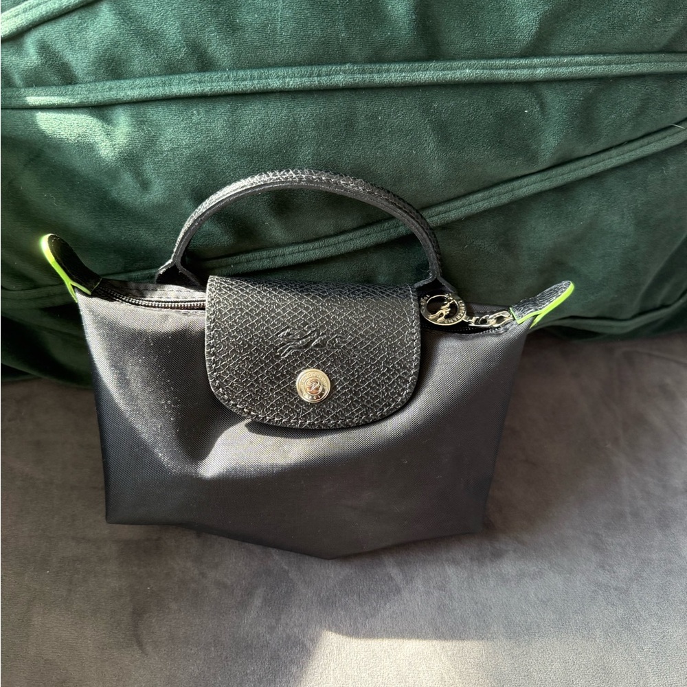 Longchamp Le Pliage Green Mini Pouch